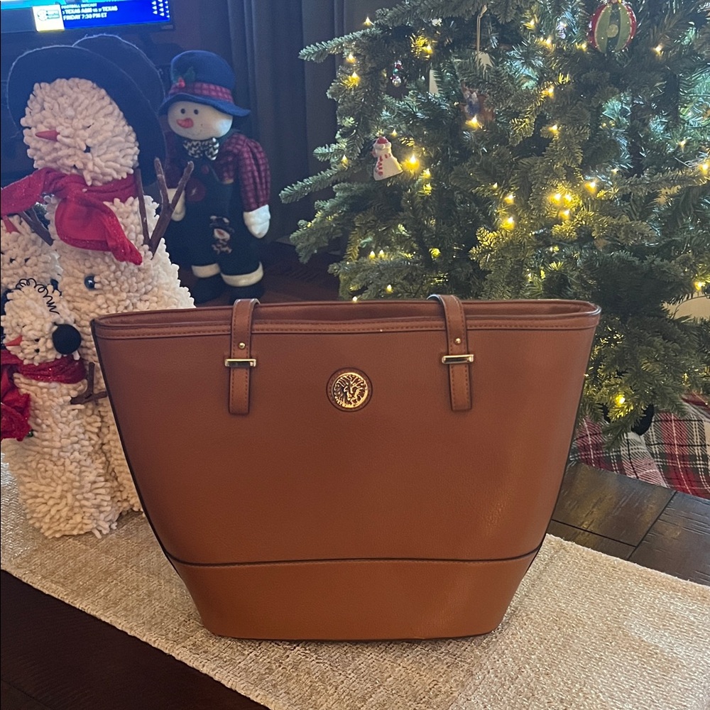 Anne Klein camel colored Tote Bag